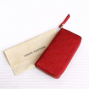 Louis Vuitton Red Monogram Vernis Zip Around Wallet